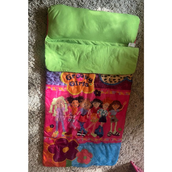 2006 groovy girls sleeping bag 100% polyester human size vintage - Picture 4 of 10